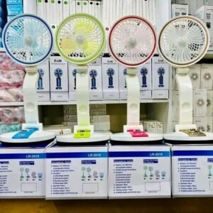 Rechergable folding fan with LED light